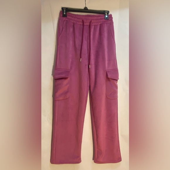 NWT Fuyukai Woman’s Pink 2-Piece Fleece Pant Jacket Set Size S/M - Picture 10 of 15